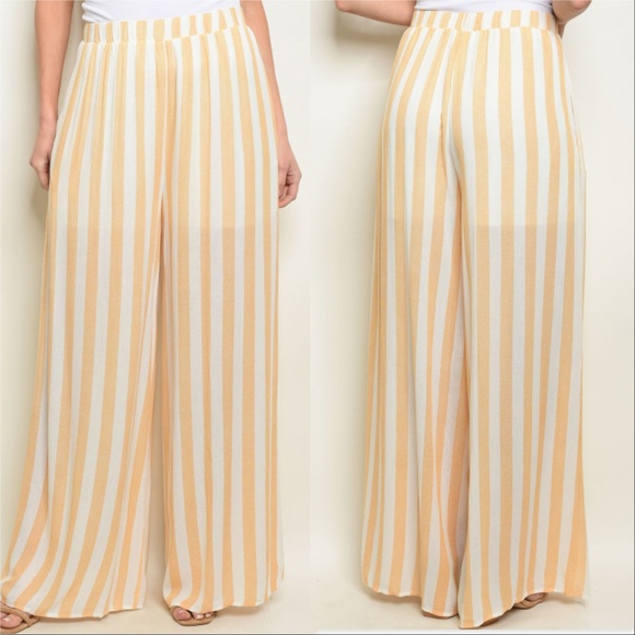 Pants - YELLOW STRIPED PANTS